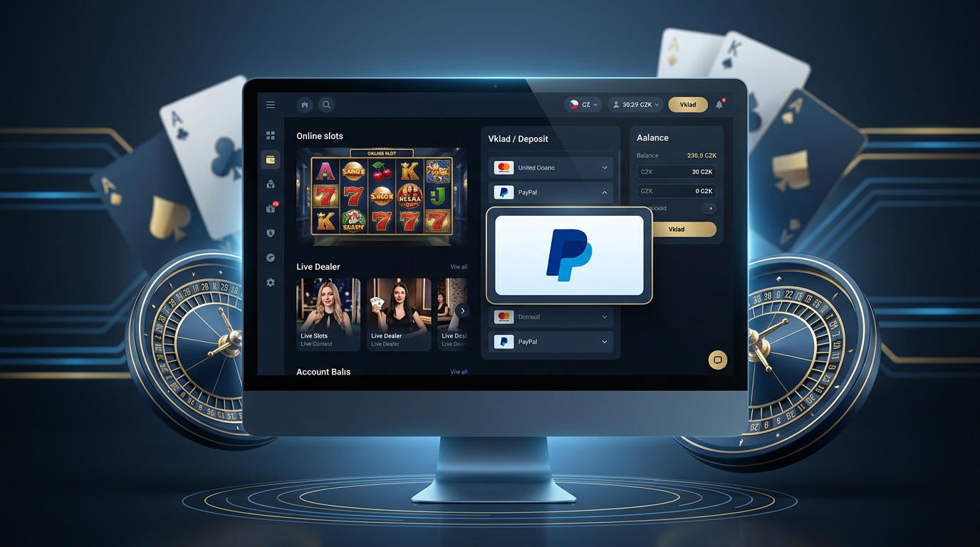 Futuristic representation of PayPal security in online casinos